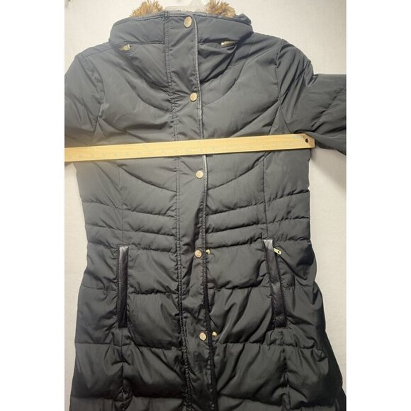 Cole Haan Women's Down Quilted Puffer Mid Length Coat 357SD357 Deep Black Sz M - Picture 12 of 16